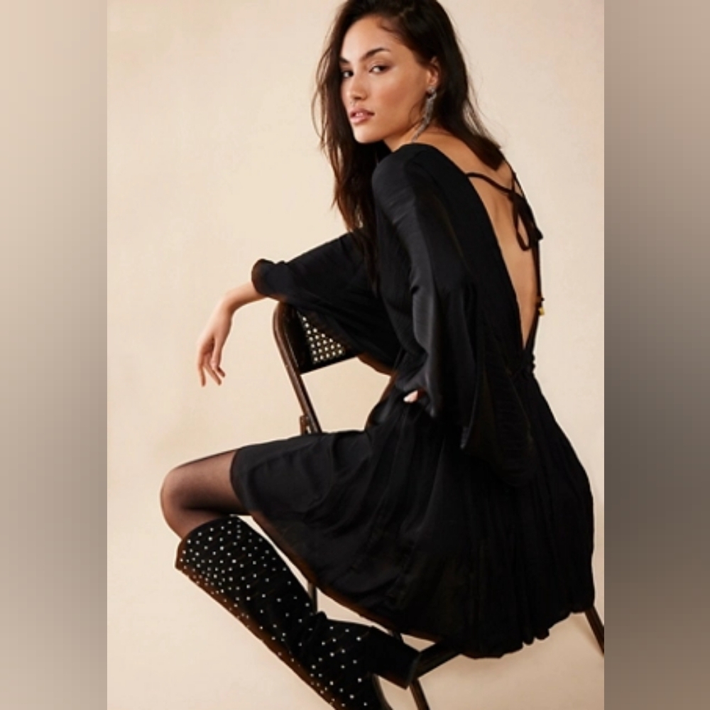 Free People Black Mini Dress